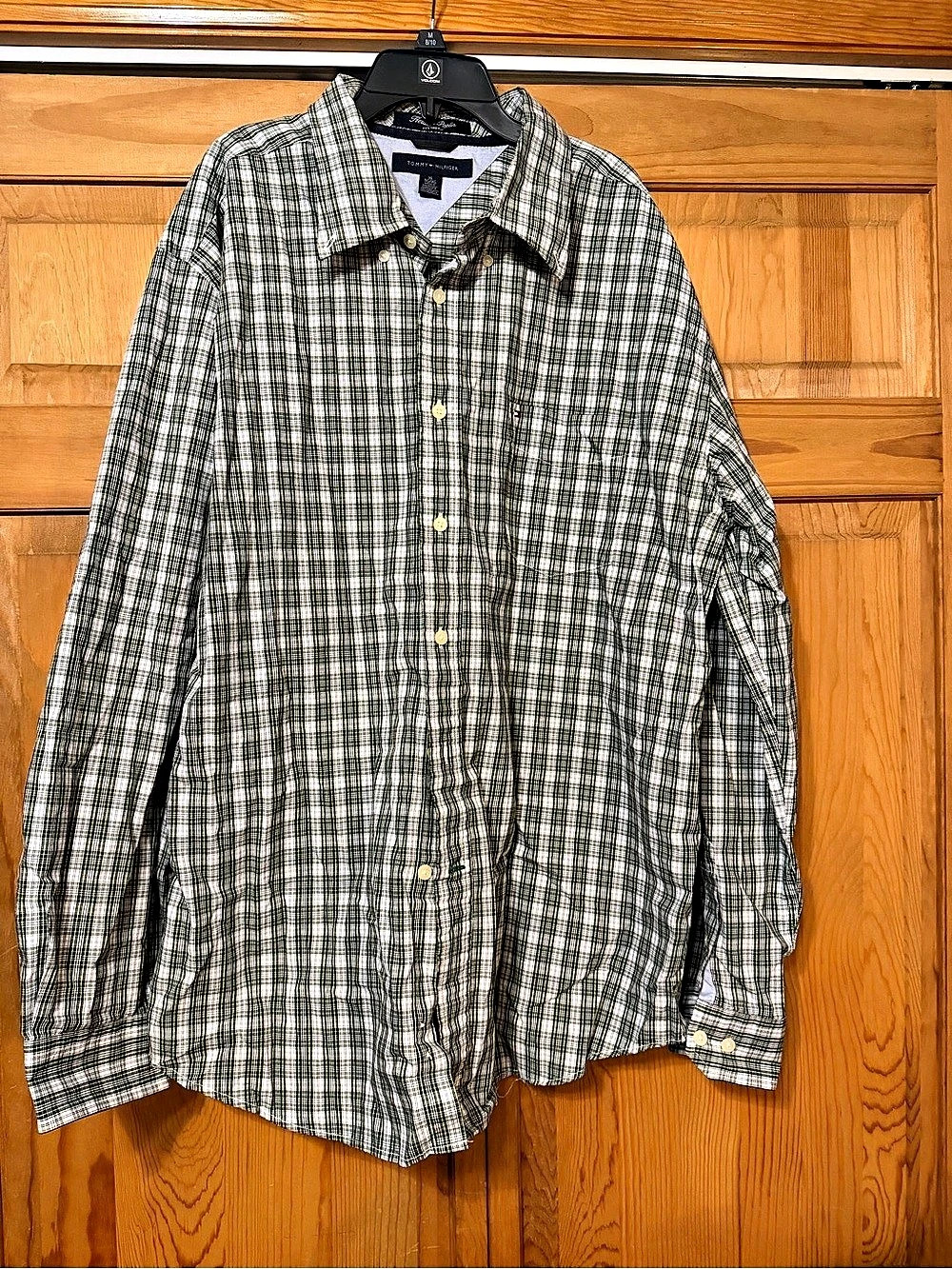 Tommy Hilfiger Heritage Poplin 80s Two Ply Plaid Button Down Shirt Plaid Shirt